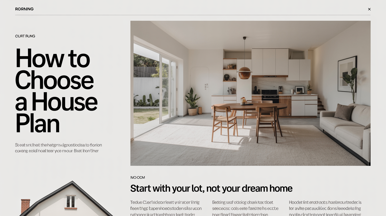 Start with Your Lot, Not Your Dream Home